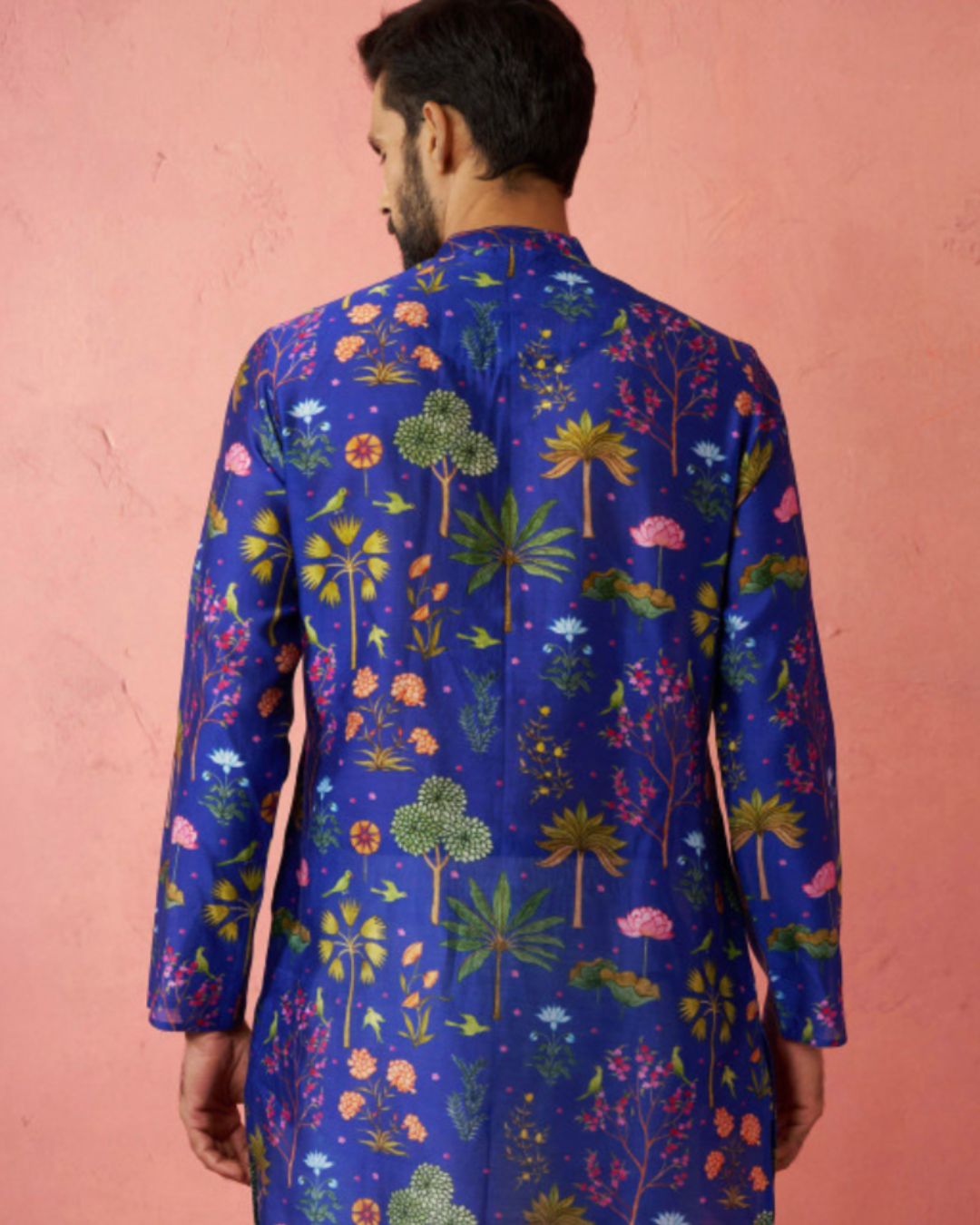Blue Midnight Garden Printed Kurta